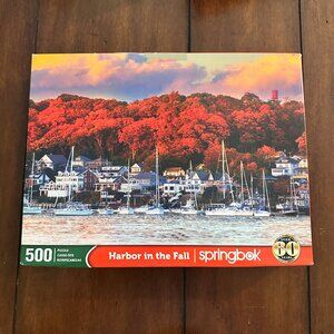 Springbok 500 Piece Puzzle Harbor in the Fall